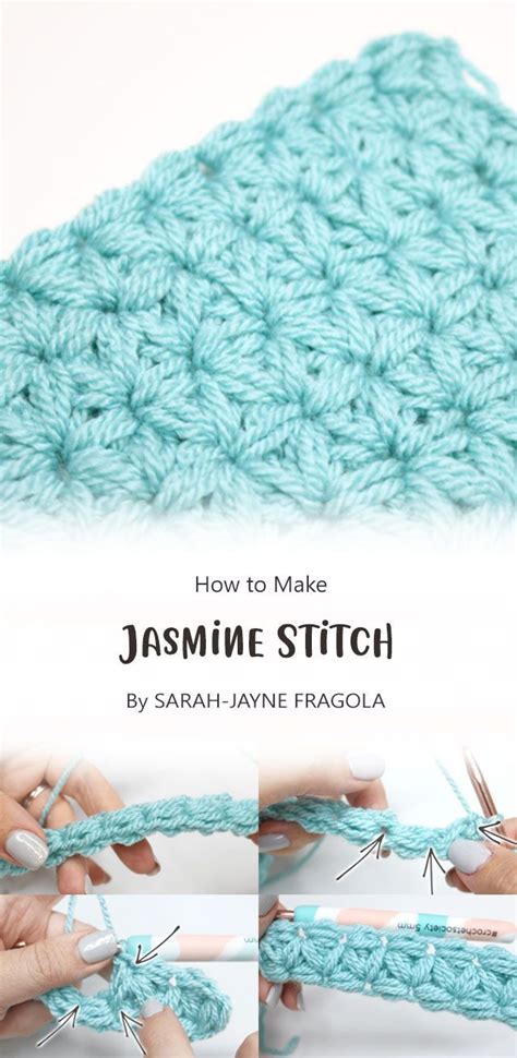 Jasmine Stitch By Sarah Jayne Fragola Crochet Stitch Crochet Patterns