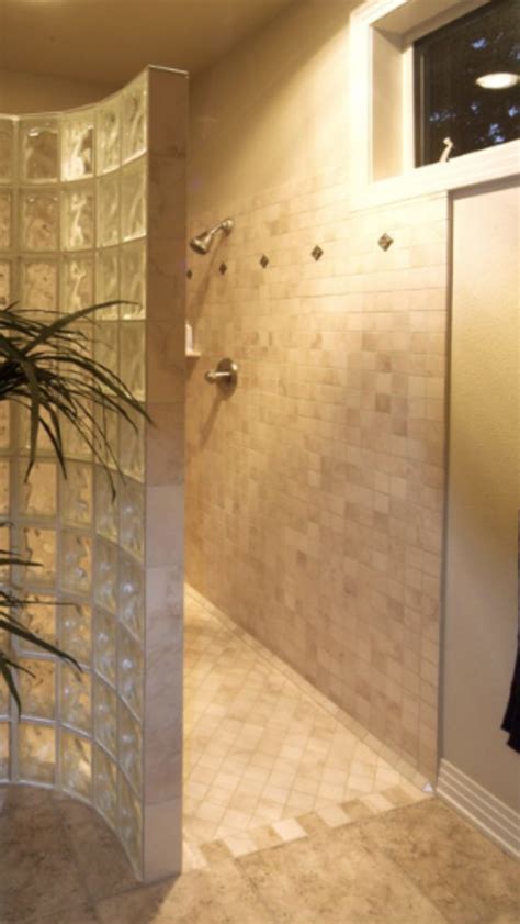 This will make the bathroom more accessible and it can give a very flexible movement. Walk in no door shower. | Bathroom | Pinterest | Shower ...