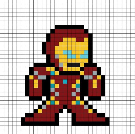 Iron Man Avengers Infinity War Perler Bead Pattern Dibujos En
