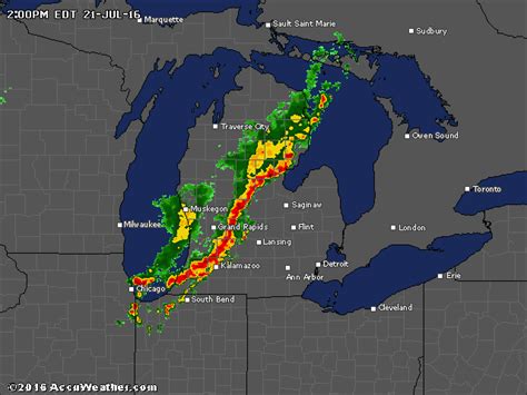 Possible Severe Storm System Tracking Southeast Through Michigan