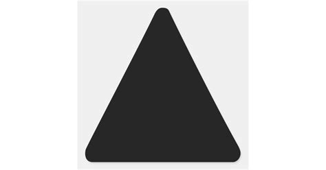 Solid Black Triangle Sticker Zazzle