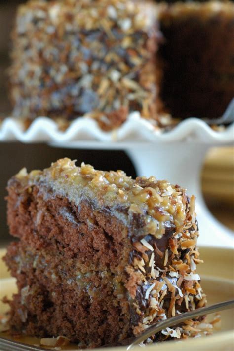 Remove from heat, and stir in coconut, pecans, and vanilla. German Chocolate Cake