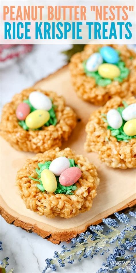 Easter Rice Krispie Treats Peanut Butter Nests