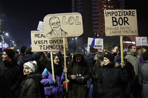 Protest Against Coruption And Romanian Government Editorial Image