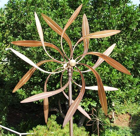 Dual Spinner Dancing Willow Leaves Stanwood Wind Sculpture Kinetic