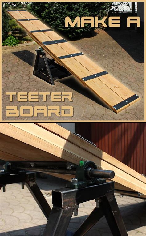 Make A Wooden Teeter Board Mainly Used For Doing Tricks Flips And