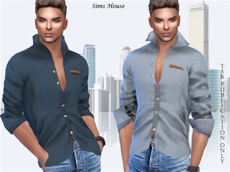 Silk Mens Shirt By Sims House At Tsr Sims 4 Updates