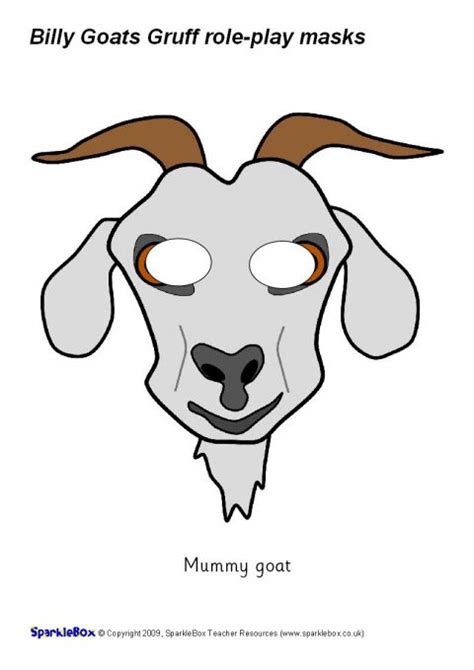 billy goats gruff role play masks sb2276 sparklebox