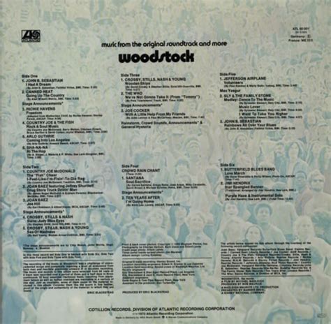Woodstock Woodstock German 3 Lp Vinyl Record Set Triple Lp Album 591235