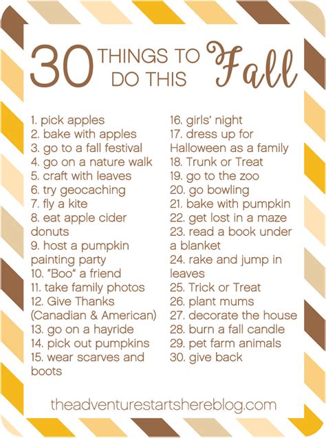 The Adventure Starts Here 30 Things To Do This Fall