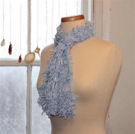 Baby Blue Rag Scarf Womens Knit Lace Scarf In By Grahamcrafter 2400