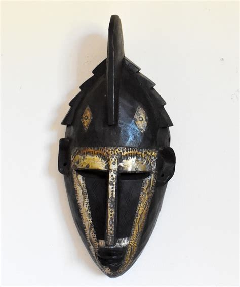Hand Carved African Mask Senegal Wolof Mask Made Of Wood And Etsy