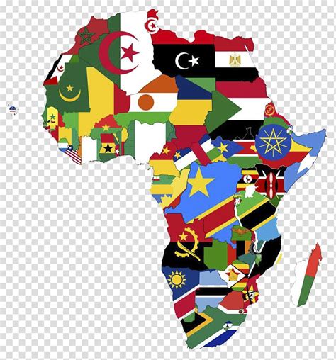 Africa Continent National Flag Map Africa Transparent Background Png