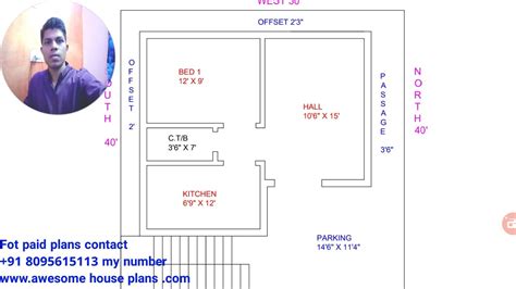 Simple 1 Bhk House Plan Drawing Xaseregypt