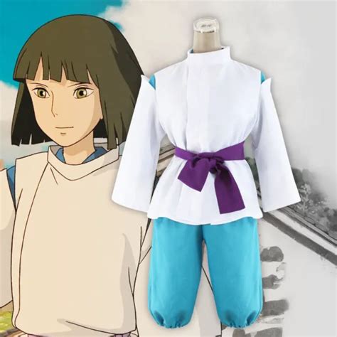 Anime Miyazaki Hayao Spirited Away Haku Cosplay Costume Outfit Tops
