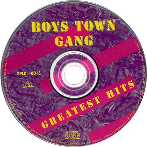 Carátula Cd De Boys Town Gang Greatest Hits Portada