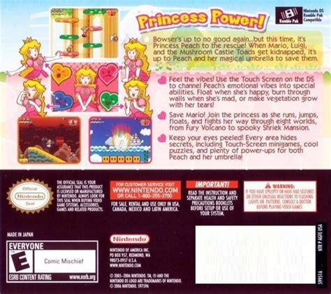 Super Princess Peach For Nintendo Ds Sales Wiki Release Dates Review Cheats Walkthrough