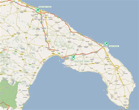 Cartina dettagliata della puglia, delle province, dei distretti, dei paesi dei piccoli centri con come raggiungere la puglia e i suoi territori più belli: Mappa della Puglia