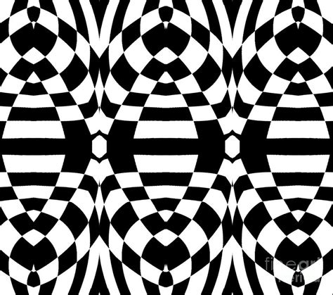 Op Art Black White Geometric Abstract Print No262 Digital Art By