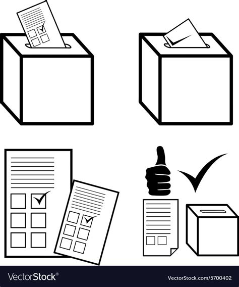 Politics Voting And Elections Icons Royalty Free Vector