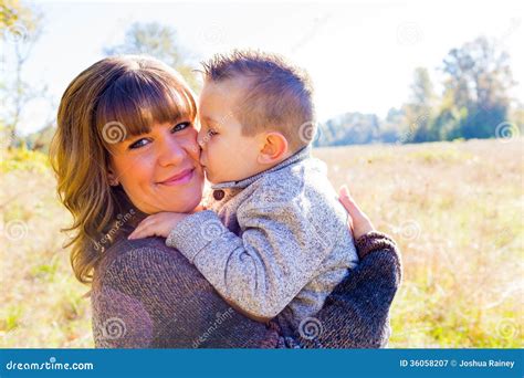 Mother And Son Outdoors Stock Image Image Of Women Parents 36058207