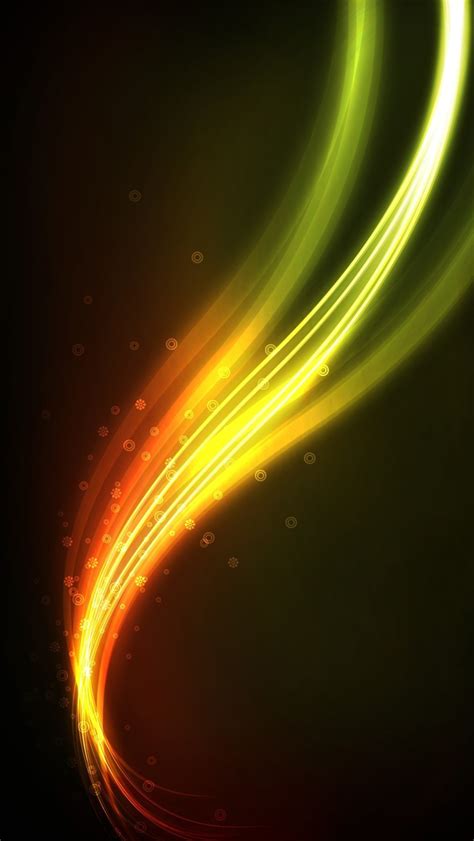 Orange Waves And Circles Abstract Iphone Wallpapers Free Download