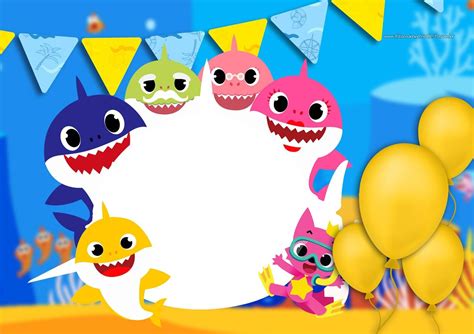 Pin Em Shark Birthday Party Invitation