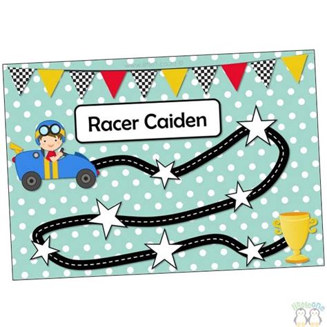 Little One Reward Chart For Boys Racers