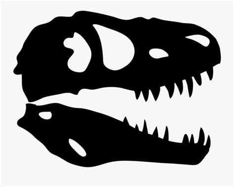 T Rex Skull Silhouette Free Transparent Clipart Clipartkey