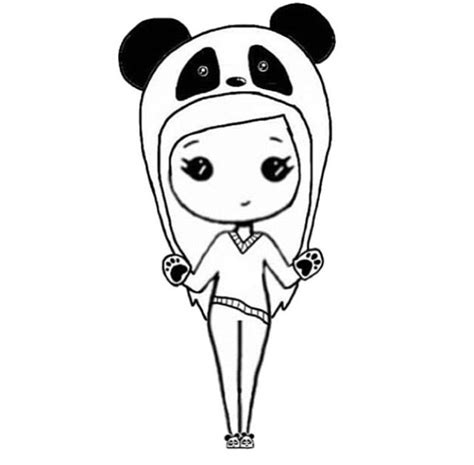 Chibi Panda Girl Animated Drawings Cute Drawings Of Love