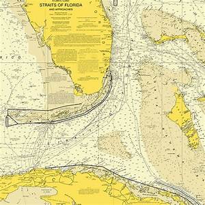 Florida Straits Florida Straits Chart Nautical Chart Decor Etsy