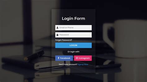 Amazing Transparent Login Form In Html Css And Javascript Youtube