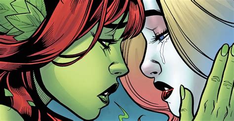 Batman Poison Ivy And Harley Quinn Kiss