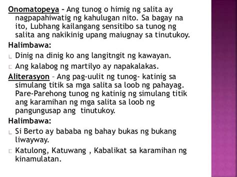 12 10 Halimbawa Ng Matalinghagang Salita At Kahulugan Nito Ideas