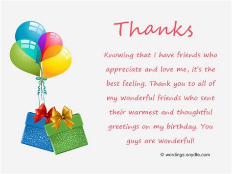 Thanks Quotes For Birthday Wishes How To Say Thank You For Birthday