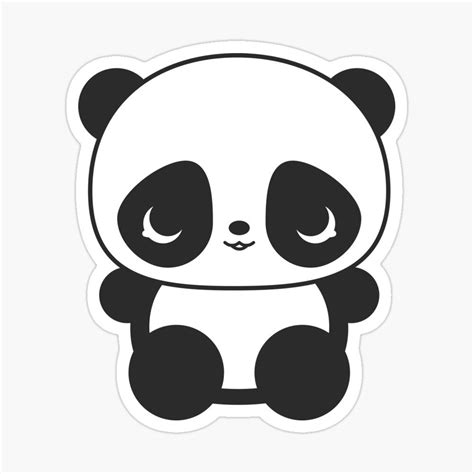 Kawaii Panda Bear Sticker By Meetminnie In 2020 Kawaii Panda Bear