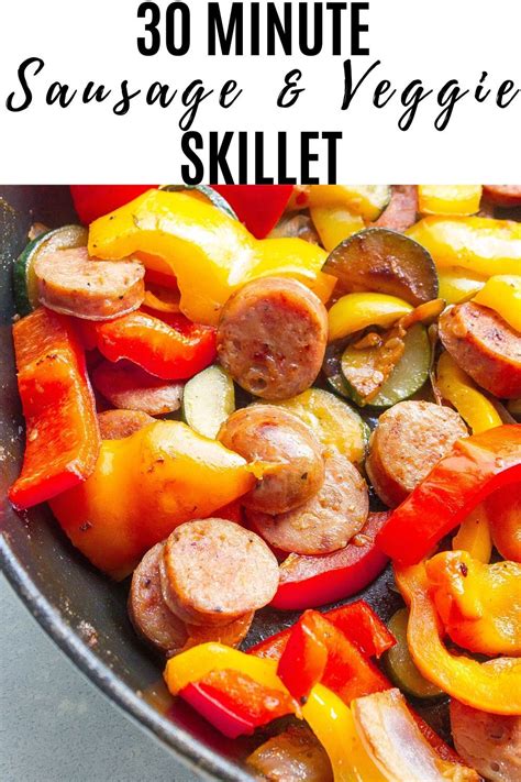 This Sausage And Vegetable Skillet Makes The Easiest And Tastiest