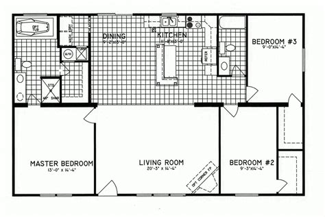3 Bedroom Floor Plan C 8206 Hawks Homes Manufactured And Modular