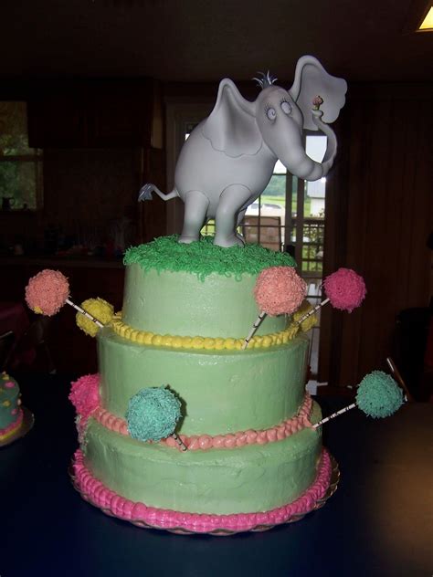 Horton Hears A Who Theme 1st Birthday Bashcake Pops Were A Little To Heavy For The Cake And