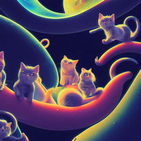 Cosmic Cat Digital Art By Abstract Manx Fine Art America