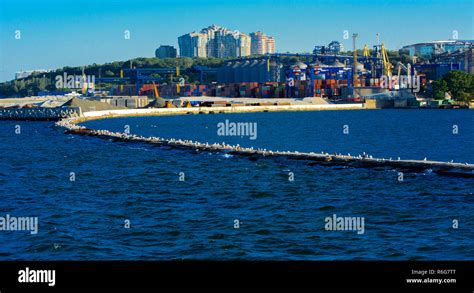 Odessa Ukraine August Magnificent View From The Sea On The Coastal Strip Of The