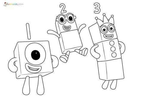 Numberblocks Coloring Pages Free Free Svg Cut Coloring
