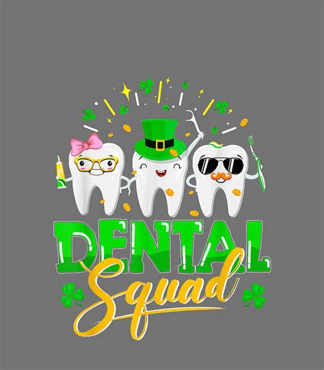 Tooth Leprechaun Hat Dental Squad St Patricks Day Shamrock Tshirt