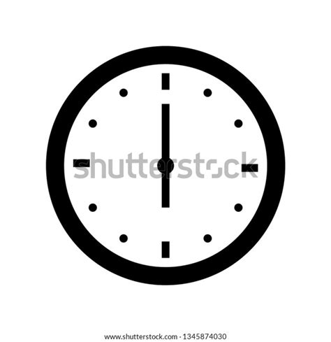 Six Oclock Icon Outline Vector Stock Vector Royalty Free