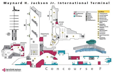 Map Of International Terminal At Atl Airport Pdf Available Here