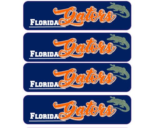 Florida Gators Printable Downloadable Water Bottle Labels Etsy
