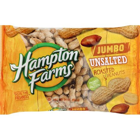 Hampton Farms Peanuts Roasted Unsalted Jumbo 24 Oz Instacart