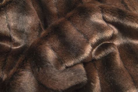 Dark Brown Textured Mink Faux Fur Fabric By The Metre 6004 Dk Brown
