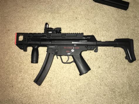 My Mp5k With A Fully Functional Retractable Stock Rairsoft