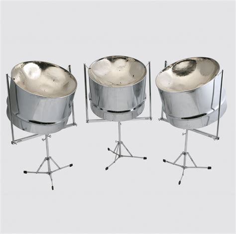 With 6 barrels of 3 notes each, the complete instrument has 18 notes and is, of course, used for an elaborate bass line. steel pan band history | Steelasophical instrument steelband